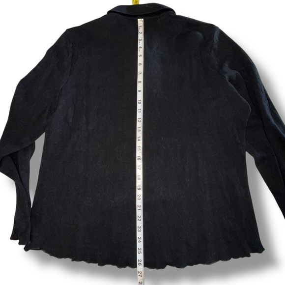 NWT NIC+ZOE Lace Button Down Shirt - Black XXL - Picture 11 of 11